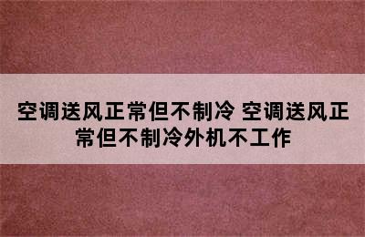 空调送风正常但不制冷 空调送风正常但不制冷外机不工作